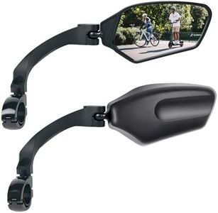 TXZSXS Adjustable Handlebar Bike Mirrors, Left & Right Bicycle Mirror Set,Universal Bike Mirrors,HD Shatterproof Mirror, 360° Rotatable, Compatible with MTB, E-bikes, Bicycle,Scooter(1 Pair)