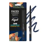 FACES CANADA Magneteyes Color Kajal - Blue Motivation 01, 0.30g | Highly Pigmented Kohl | 12 Hr Long Stay | Matte Finish | Single Stroke Glide | Water Proof | Smudge Proof | Almond Oil Enriched