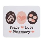 CafePress Peace Love Pharmacy Pharmacist Mousepad Non-slip Rubber Gaming Mousepad