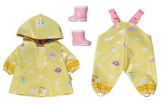 BABY born Deluxe Rain Outfit 836460 - Rain Set with Raincoat, Trousers, and Wellington Boots for Dolls up to 43cm - Suitable for Children from 3 Years Old