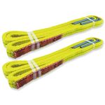 2-Ply Lifting Straps 1”x 4ft Webbing Sling Tree Saver 2Pack Heavy Duty Web Strap Rigging Moving Towing Hoisting Gear KODIAK STRAPS