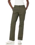 Amazon Essentials Women's Stretch Twill Chino Pant, Dark Olive, 16