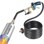 Propane Torch Burner Weed Torch,1,200,000 BTU Heavy Duty Blow Torch with Turbo Trigger and 10 FT Hose,propane weed burner torch with Igniter,Flame throwe for Weed,Garden,Wood,Charcoal,Ice Snow (Blue)