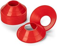 Champion Sports Mini Field Cones, Neon Red, 5" Diameter