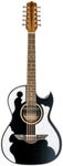 H. Jimenez, 7-String Acoustic-Electric Guitar, Ambidextrous, Black (LBQ4EBT)