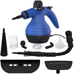 Comforday Handheld Steam Cleaner-Multi-Purpose Steamer with Safety Lock for Stain Removal, Carpet Cleaning with 9 Accessories Kit Included Hard Surface Cleaner (blue)