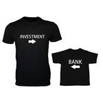 TheYaYaCafe Family T-Shirts Fathers Day Investment Bank Combo for Dad and Son - Black - Men S Kid 6-9 Months