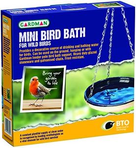 Gardman Bird Bath, Mini Blue, 23 x 6.5 x 23 cm