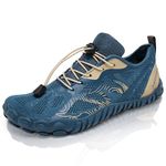 Barefoot Shoes Men Women Water Shoes Wide Lightweight Walking Shoes(A Blue,5.5UK)