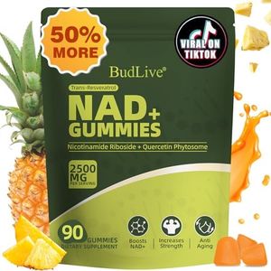 NAD+ Gummies – Sugar-Free NAD Supplement with Liposomal Nicotinamide Riboside, Resveratrol & Quercetin – Anti-Aging, Cellular Energy & Health Support – Pineapple Flavor, 90 Gummies