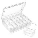 Gbivbe Small Clear Plastic Craft Storage Box with Lids, 13 Pcs Beads Storage Organizer Containers for Earplug, DIY Art, Jewellery and More Small Items