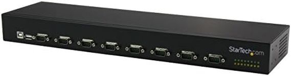 StarTech.com USB to Serial Hub - 8 Port - COM Port Retention - Rack Mount and Daisy Chainable - FTDI USB to RS232 Hub (ICUSB23208FD)