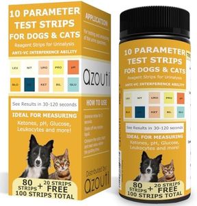 Pet Test Strips for Dogs, Cats, and Other Animal Pets. Accurate Urine Monitoring and Testing Kit That Helps Veterinarian Tests for Blood, Glucose, pH, Specific Gravity, UTI, Liver and Kidney Health.