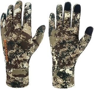 BASSDASH Men’s Camo Hunting Gloves UPF 50+ Lightweight Touchscreen Gloves for Warm Weather Fishing Hiking Outdoor Activities