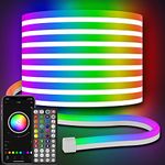 AILBTON Led Neon Rope Lights 10m Flexible Led Rope Lights,Control with App/Remote,Multiple Modes,IP65 Outdoor RGB Neon Lights Waterproof,Music Sync Gaming Led Neon Strip Lights for Bedroom Indoor