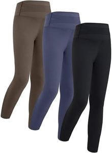 AIEOE Girls Leggings Girls Sports Leggings Girls Compression Pants Kids Athletic Leggings Yoga Dance Sport 3 Pack 7-8 Years