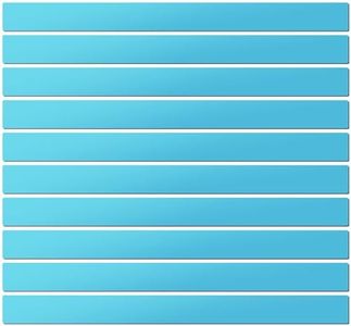 LLPT Dry Erase Magnetic Label Strips 10 Pack 1" x 12" Blank Reusable Writable Magnet Stickers for Organizing Labeling on Fridge Whiteboard Crafts and More Metallic Surfaces Blue(DMS11210BL)