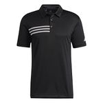 Adidas Unisex 3-Stripes Chest Polo Shirt - Golf, Shirts Black