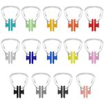 Hurdilen Swimming Nose Clip, Swim Nose Clips with Waterproof Silica Gel for Kids (Age 7+) and Adults,14 Packs, Multi-Color