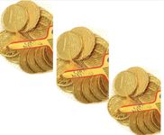 Chocolate Coins - Wrapped Solid Milk Chocolate Coins Net Triple Pack - 36 Total Coins - Novelty Christmas Card And Stocking Filler For Adults And Children - Secret Santa Gift 3 x 85 g