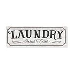 Laundry Sign Wash & Fold Farmhouse Rustic Decor Wood Signs Laundry Room Decore Gift 6x18 B3-06180062024