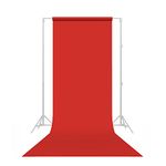 Savage Seamless Paper Photography Backdrop - Color #8 Primary Red, Size 53 Inches Wide x 18 Feet Long, Backdrop for YouTube Videos, Streaming, Interviews and Portraits - Made in USA