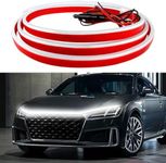 Car Hood Light Strip,Dynamic Car LED Strip Light,70 Inches Car LED Strip Light,Exterior Flexible Daytime Running Light Strip for Cars,Truck,SUV(White)