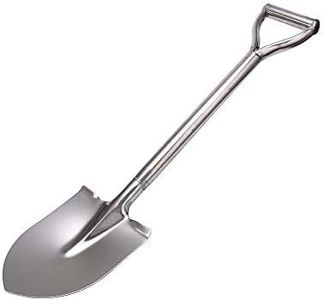 LUBAN 31.5 Inch Short Garden Shovel for Digging in The Yard, Round Point D Handle Shovel, All Stainless Steel Made