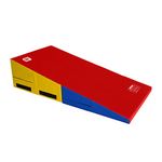 We Sell Mats Gymnastics Folding and Non-Folding Incline Cheese Wedge Skill Shape Tumbling Mat, Multi, Medium