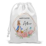 Personalised Easter Bag, Custom Easter Gift Bag, Easter Egg Sack, Easter Bunny Treat Bag, Easter Decoration, Kids Easter Egg Hunt Basket, Easter Bunny Rabbit