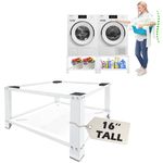 Royxen Laundry Pedestal 16" Height Universal Fit 710lbs Capacity, Washing Machine Base Stand Dryer Base Platform Heavy Duty with 28" Wide (White)