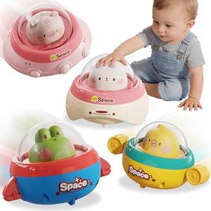 Easter Basket Stuffers 4PCS Animal Cars Toys for 1 Year old Boy,Press and Go Cars for Toddlers 1-3, Baby Toys 6-9-12-18 Months,1 Year old Boy Easter Gifts,1st Birthday Gifts for Baby Toddler Infant