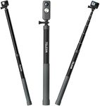 TELESIN G3 Selfie Stick Pole Long (Upgraded 118"/3M), Invisible Carbon Fiber Lightweight Extension Waterproof Underwater Diving Monopod for Go Pro Max Hero 13 12 11 10 9 8 7 Insta360 DJI Action AKASO