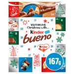 Kinder Bueno Advent Calendar 2024, Christmas Advent, 24 Assorted Milk Chocolate Covered Wafers with Milky and Hazelnut Filling, (167g)