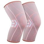 KGONE 2 Pack Knee Support Brace for Women, Compression Knee Sleeve for Arthritis, Joint Pain, Pain Relief, Meniscus Tear, Injury Recovery, Fitness, Running, Work Out, Gym, Hiking, Sports