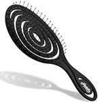 Ninabella Organic Detangle Hair Brush for Women, Men & Children - Does not Pull the Hair - Hair Straightening Brushes for Curly, Straight & Wet Hair - Unique Spiral Hairbrush