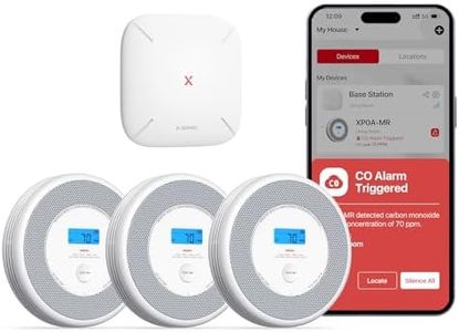 X-Sense Combination Smoke and Carbon Monoxide Detector with Voice Location, Interconnected Smoke Detector Carbon Monoxide Detector Combo with Base Station (Included), Model XP0A-MR31