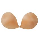 NuBra Seamless Push Up Adhesive Bra with Molded Pads, Mocha, Cup C