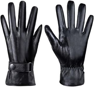 Aegend Women's Sheepskin Leather Winter Gloves with Touchscreen for Driving,XL