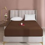 BEDSUM Microfiber 15 Inches Deep Pocket California King Fitted Bed Sheet Only, 1800 Thread Count Luxury Premium Wrinkle Fade Stain Resistant Bed Bottom Sheet for Mattress, Brown