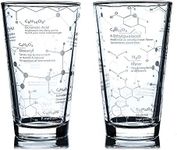 Greenline Goods Beer Glasses - 16 oz Pint Glass (Set of 2) – Science of Beer Glassware - Etched with Beer & Hops Chemistry Molecules