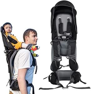 Baby Shoulder Carrier Baby Hiking Backpack Carrier with Rain Cover Sun Shade for Child Safe Backrest and Toddler Ergonomic Seat Holds 40 Pound for Children Between 6 Months-3 Years Old Babies