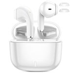 ACAGET Wireless Earbuds Mini for Google 9 8a 7, 5.3 Bluetooth Ear Buds for Android Small Earphones Headphones Wireless IP4 Waterproof for iPhone 16 15 14 13 11 for Samsung S24 Ultra S23 Fe White