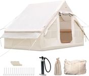 Afitdon 2–4 Person Outdoor Inflatable Tent with Air Pump and Storage Bag, Waterproof Oxford Fabric, Quick Set Up with Windows