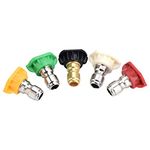 TOPINCN Pressure Washer Nozzle,5pcs New Pressure Washer Spray Nozzles Tip Set Variety Degrees For Quick Connect Hot