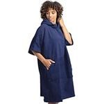 HOMELEVEL Unisex Changing Robe - Mens/Ladies Poncho - Terry Cotton Hooded Surf Poncho for Men/Women Beach Swimming - Adult Sizes S/M L/XL