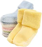 VWU 6 Pack Baby Socks with Grips To