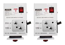 DARSHMOTI® Needle Syringe Destroyer Electric, Needle Destroyer Machine for Hospital & Laboratory, Metal Body Mechanism, Low Power Consumption, On/Off Switch, White - Pack of 2