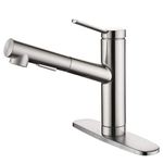 CREA Kitchen faucets, Bar Sink Faucet, Kitchen Sink Faucet Pull Out Brushed Nickel Single Handle Utility Prep Wet Commercial Modern rv Faucet Delta Low Arc Outdoor Laundry Faucet