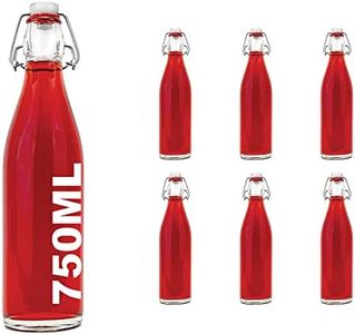 Slkfactory Lot de 6 bouteilles en verre vides avec bouchon à étrier 2,4,6 ou 10 x 750 ml